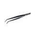 Mercer M35244BK Tongs 6-1/8" Fine‑Point Curved, Cross‑Hatch Serrated Grip, 18/8 Core, Satin Black 1 image