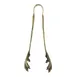 Mercer M37066 Barfly Talon Ice & Pom Tongs, 7‑7/8" Stainless Steel with Antique Brass 1 image