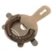 Mercer M37071ACP Bar Strainer, 5-5/8" Length, 4-Prong, Spring, Hole, 18/8 Core, Copper-Plated 1 image