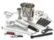 Mercer M37102 Barfly Deluxe 18-Piece Bartender Set, 9-3/8" Tong, 11-13/16" Spoon, Strainer, Juicer 1 image