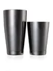 Mercer M37200BK Cocktail Shaker Set, 28 oz & 18 oz Stainless Steel Shakers, Black Exterior Finish 1 image