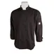 Mercer M60010BK8X Chef Jacket, Unisex 8XLarge Black, Poly/Cotton Twill, 8 Buttons, Shoulder Pocket 1 image