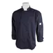 Mercer M60010NBM Chef Jacket Medium Navy Blue 65/35 PolyCotton Twill Long Sleeve 8 Buttons Pocket 1 image