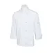 Mercer M60012WHXS Chef Coat, XSmall White, Long Sleeve, 65/35 Poly‑Cotton Twill, 8 Knot Buttons 1 image