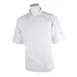 Mercer M60013WH6X Chef Jacket, Short Sleeve, 6X White, 65/35 Poly‑Cotton Twill, 8 Buttons, Pocket 1 image