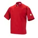 Mercer M60019RD5X Chef Jacket, 5X Red Short‑Sleeve, Mesh Back, 8‑Button, 65/35 Poly‑Cotton Twill 1 image