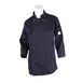 Mercer M60020NB1X Women's Chef Jacket Navy XL 65/35 Poly/Cotton Twill Long Sleeve 8 Buttons Pocket 1 image