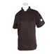 Mercer M60023BK2X Women's Chef Jacket, Short Sleeve, 2X Black, 65/35 Twill, Front Kick Pleat 1 image