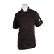 Mercer M60024BKS Women's Chef Jacket, Small Black Short‑Sleeve, Poly‑Cotton Twill, 8 Knot Buttons 1 image