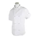 Mercer M60024WHXS Women Chef Jacket, X‑Small White Short‑Sleeve, 65/35 Poly/Cotton Twill, 8 Buttons 1 image