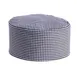 Mercer M60075HT Skull Cap, 65/35 Poly/Cotton Twill, Houndstooth Pattern, Velcro Closure - Chef Hat 1 image