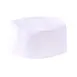 Mercer M60075WH1X Baker Skull Cap, 1X, 65/35 Poly/Cotton Twill, White, Velcro Closure, No Mesh 1 image