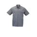 Mercer M60250GY3X - Unisex 3XL Short‑Sleeve Cook Shirt, 65/35 Poly/Cotton Poplin Gray, Button Front 1 image