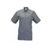 Mercer M60250GYS - Gray Small 32‑34 Cook Shirt, Short‑Sleeve, PolyCotton, Button Front Chest Pockets 1 image