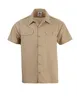 Mercer M60250KH2X Work Shirt, Unisex 2X Khaki, Short Sleeve, PolyCotton Poplin, Button Front 1 image