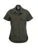 Mercer M60350OL2X 2X Olive Green PolyCotton Shirt, Short‑Sleeve, Button Front, Chest Pocket Pencil 1 image
