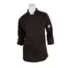 Mercer M61030BKM Women’s Chef Jacket, Medium Black, 65/35 Poly/Cotton, 8‑Button, Pocket, Kick Pleat 1 image