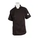 Mercer M61032BKXXS - Womens Chef Jacket, Sleeve, XXS Black 65/35 PolyCotton, 8" Buttons, Pocket 1 image