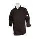 Mercer M61040BKM Women's Chef Jacket, M Black Poly/Cotton, LongSleeve, 8 Knot Buttons, Pocket, Pleat 1 image