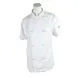 Mercer M61042WH2X Women Chef Jacket, 2XL Short Sleeve, White 65/35 PolyCotton, Pocket, Knot Buttons 1 image