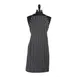 Mercer M61110BCS Genesis Bib Apron, 33" x 23", black chalk stripe, 65/35 poly‑cotton twill, strap, 1 front pocket 1 image