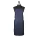 Mercer M61110NB Genesis Bib Apron, 33" x 23" Navy Blue, 65/35 Poly/Cotton Twill, Adjustable Neck Strap, Front Pocket 1 image