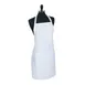 Mercer M61110WH Bib Apron – 33" x 23" white, 65/35 poly/cotton twill, adjustable neck strap, front pocket, use 1 image