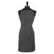 Mercer M61120BCS Genesis Bib Apron, 33" x 23", black chalk stripe, 65/35 poly‑cotton twill, no pocket, adjustable strap 1 image