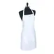 Mercer M61120WH Bib Apron - 33" x 23" White Adjustable-Neck, 65/35 Poly-Cotton Twill, Pocket-Free Restaurant Bib 1 image