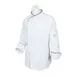 Mercer M62050WBXS Women's Chef Coat, XSmall White PolyCotton, Sleeve, Buttons, Pocket, Black Piping 1 image
