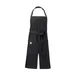 Mercer M63203BKD Bib Apron – 30" x 34" denim, 43" ties, adjustable neck strap, two large pockets, black, 100% cotton 1 image