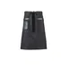 Mercer M63204BKD Waist Apron – 21" x 26" Black 100% Denim, 2 Pockets, Leather Pocket & Towel Holder 1 image