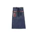 Mercer M63204DEN Waist Apron –21" x 26" Blue 100% Cotton Denim 2 Pockets Leather Pocket/Towel Holder 1 image