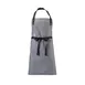 Mercer M63205GRY Bib Apron – 29¼" x 32" 100% cotton chambray, gray, 40" ties, adjustable neck strap, chest pocket 1 image