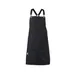 Mercer M63208BDBK Metro Edge® Bib Apron, 25" x 30½" Black Cotton Canvas, Leather Straps, Closures, 5 Pockets 1 image