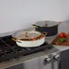 Spring USA 357-5-28 Gold Accent Glass Cover, Lid Holder for Ironlite, Ambassador and Venice Chafer Dishes, Glass Finish 2 image