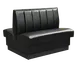 Original Wood Seating C6-D-42 Double Booth, 48L, Upholstered 6-Channel Back, 4 Thick Contoured Seat Foam 1 image