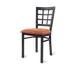 Original Wood Seating M33 P7/COM Side Chair, Metal Grid Back, Upholstered Seat, Black Powder Coat 1 image