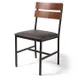 Original Wood Seating M40 GR8 Kuma Side Chair, 2-Piece Solid Ash Wood Ladder Back, Upholstered Seat, Square Box Metal Frame 2 image
