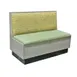 Original Wood Seating MAC-WB-36 Upholstered Wall Bench, 36H, Solid Wood Top Cap, Black Vinyl Kickplate 1 image