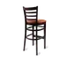 Original Wood Seating W41B P7/COM Armless Ladder Back Bar Stool with Upholstered Seat and Footrest 2 image