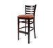 Original Wood Seating W41B P7/COM Armless Ladder Back Bar Stool with Upholstered Seat and Footrest 1 image