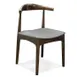 Original Wood Seating W43 GR8 European Beech Wood Side Chair, Upholstered Seat, Curved Solid Wood Back, Grade 8 Upholstery 1 image