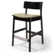 Original Wood Seating W44B GR7 Armless European Beech Wood Bar Stool with Upholstered Seat and Solid Wood Back 1 image