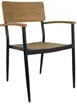 Atlanta Booth & Chair A181A Aluminum Stackable Armchair, Plastic Mesh Back, Outdoor Seating 1 image