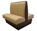 Atlanta Booth & Chair B3-W48720 48" Upholstered Restaurant Booth Bench, 3-Channel Back, Black Vinyl Kick Base 1 image