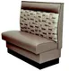 Atlanta Booth & Chair B6-C42200 1/2 Circle Booth, 48x90x48, Upholstered Channel Back, Black Vinyl Kick Base 1 image