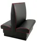 Atlanta Booth & Chair BP-D36100 Double Booth, 48in Long, 36in High, Upholstered Smooth Back, Black Vinyl Kick Base 1 image