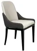Atlanta Booth & Chair H101 Upholstered Arm Chair, Metal Semi Gloss Frame, Black 1 image