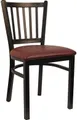 Atlanta Booth & Chair M199 Metal Outdoor Restaurant Chair, Black Frame, Grid Back 1 image